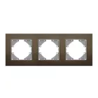 Videx Binera csokoládé színű alumínium hármas vízszintes keret (6/48)