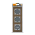 Videx Binera csokoládé színű alumínium hármas vízszintes keret (6/48)