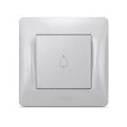 Videx Binera ezüst színű süllyesztett csengő kapcsoló IP20-as védettséggel (20/120)