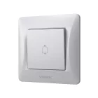 Videx Binera ezüst színű süllyesztett csengő kapcsoló IP20-as védettséggel (20/120)