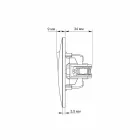 Videx Binera ezüst színű süllyesztett csengő kapcsoló IP20-as védettséggel (20/120)