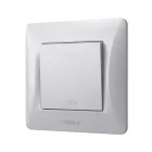 Videx Binera ezüst színű süllyesztett keresztváltó kapcsoló (107) (20/120)