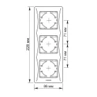 Videx Binera ezüst színű hármas függőleges keret (12/96)