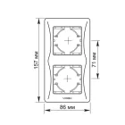 Videx Binera ezüst színű dupla függőleges keret (12/96)