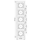 Videx Binera ezüst színű ötös függőleges keret (12/48)