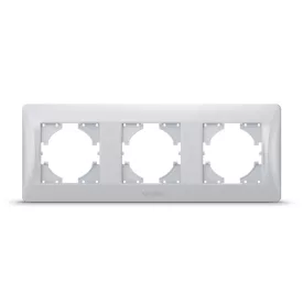   Videx Binera ezüst színű hármas vízszintes keret (12/96)