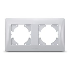 Videx Binera ezüst színű dupla vízszintes keret (12/96)