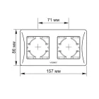 Videx Binera ezüst színű dupla vízszintes keret (12/96)