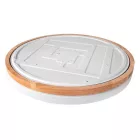 MasterLED XUDO 72W 3000-6500K 500x85 mm valódi fa/fehér színű mennyezeti lámpa távirányítóval