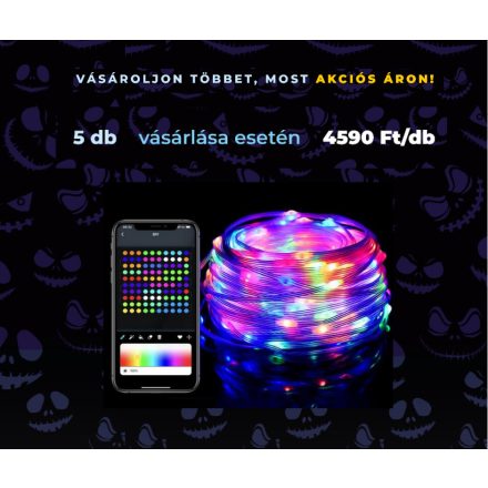 Halloween-i LED szalag akció 5 db-os csomag