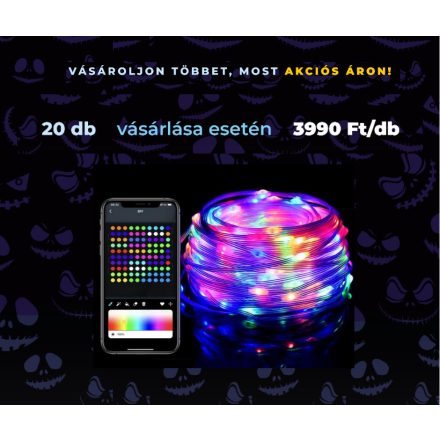 Halloween-i LED szalag akció 20 db-os csomag