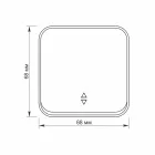 Videx Binera fekete színű falon kívüli váltókapcsoló (106) (12/120)