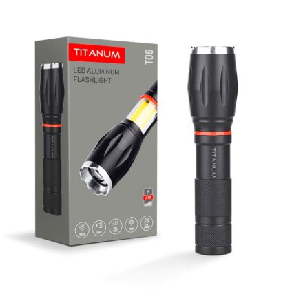 Videx TITANUM hordozható LED zseblámpa 6500K 300lm TLF-T06