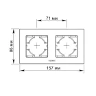 Videx Binera fekete színű dupla vízszintes üvegkeret (6/48)