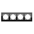 Videx Binera fekete színű négyes vízszintes üvegkeret (6/48)