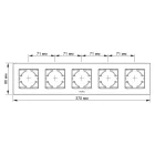 Videx Binera fekete színű fekete vízszintes üvegkeret (6/48)