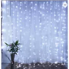 MasterLED 3x3m-es LED függöny hideg fehér USB csatlakozóval és távirányítóval