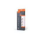 Videx Oncord fehér színű 3-as professzionális hosszabbító kapcsolóval 3m-es kábellel 2 x USB + 1 x USB-C