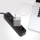 Videx Oncord fekete színű 3-as professzionális hosszabbító kapcsolóval 3m-es kábellel