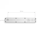 Videx Oncord fehér színű 5-ös professzionális hosszabbító kapcsolóval 3m-es kábellel