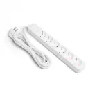 Videx Oncord fehér színű 6-os professzionális hosszabbító kapcsolóval 3m-es kábellel