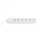 Videx Oncord fehér színű 6-os professzionális hosszabbító kapcsolóval 3m-es kábellel