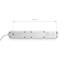 Videx Oncord fehér színű 6-os professzionális hosszabbító kapcsolóval 3m-es kábellel