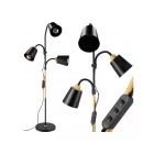 Berge London fa/fekete színű állólámpa állítható magassággal 190 cm 3xE27-es foglalattal