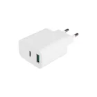 MasterLED gyorstöltő 20 W-os 1 x USB-C  1 x USB-A fehér adapter