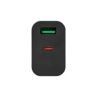 MasterLED gyorstöltő 20 W-os 1 x USB-C  1 x USB-A fekete adapter
