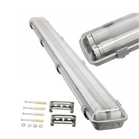   Berge 120 cm-es armatúra 2x18 W-os víztiszta fedéllel natúr fehér LED fénycsövekkel 2 dobozos csomagár (16db)