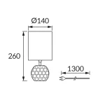 Strühm Dragona fehér színű asztali lámpa E14-es foglalattal