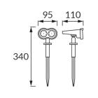 Strühm Dual napelemes leszúrható LED lámpa