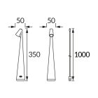 Strühm Grot LED asztali lámpa  fekete színben  szabályozható színhőmérséklettel és újratölthető akkumulátorral