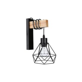   MasterLED Otto 1xE27 foglalatú  tölgy + fekete színű fali lámpa