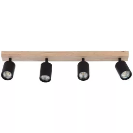 MasterLED Dabi tölgy/fekete színű 4-es mennyezeti