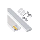 Berge fehér színű felületre szerelhető alumínium aluprofil  opál fedéllel  2 méteres szál