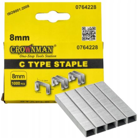 Crownman Kárpitós Tűzőgép Kapocs 0.7x8mm 1000 db