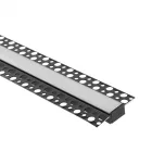 Ecolight Gipszkartonba építhető Fekete LED aluprofil  2m (Szett) 12mm széles matt fedővel