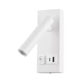   EUROLAMP ARTE ILLUMINA charge fali lámpa USB C TÍPUSÚ KAPCSOLÓVAL 2W 140Lm 3000K 100~240V
