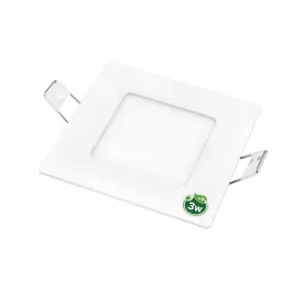   Berge 3 W-os süllyesztett natúr fehér  négyzet alakú LED-es mennyezetlámpa