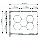 Berge Hexagon LED Garázsvilágító, 310W 2166x2906mm, 6500K