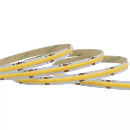 Eurolamp 24V COB LED szalag, 12W/m, 1200lm/m, 4000K, IP44, 5m/tekercs