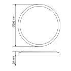 Videx mennyezeti lámpa, állítható színhőmérséklettel 2400LM 3000K/4000K/5000K fekete színű
