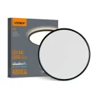 Videx mennyezeti lámpa, állítható színhőmérséklettel 4800Lm 3000K/4000K/5000K fekete színű