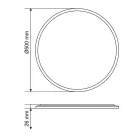 Videx mennyezeti lámpa, állítható színhőmérséklettel 4800Lm 3000K/4000K/5000K fekete színű