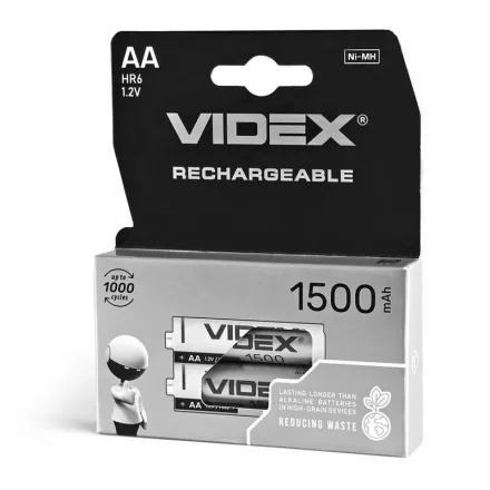 Videx HR6/AA 1500mAh újratölthető akkumlátor (darabár, min. rendelhető mennyiség 2 db)