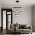 MasterLED Coma LED csillár 20/40/60cm 77W fekete