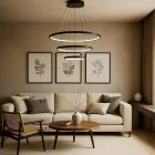 MasterLED Coma LED csillár 20/40/60cm 77W fekete