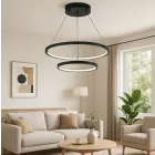 MasterLED Lynx LED csillár 40/60cm 64W fekete	